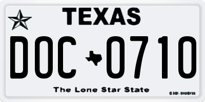 TX license plate DOC0710