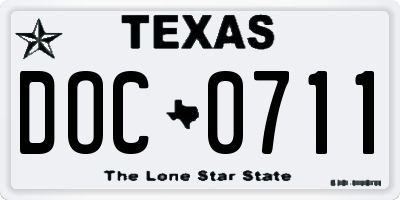 TX license plate DOC0711