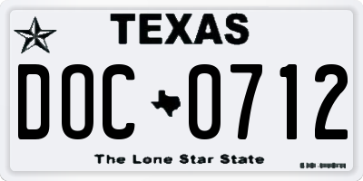 TX license plate DOC0712