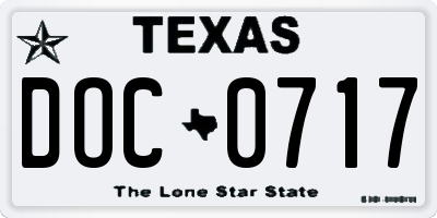 TX license plate DOC0717