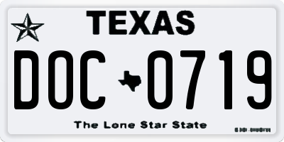 TX license plate DOC0719