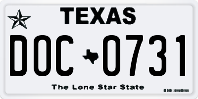 TX license plate DOC0731