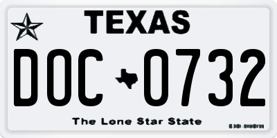 TX license plate DOC0732