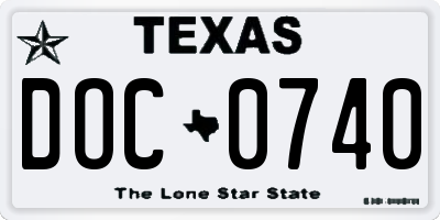 TX license plate DOC0740