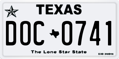 TX license plate DOC0741