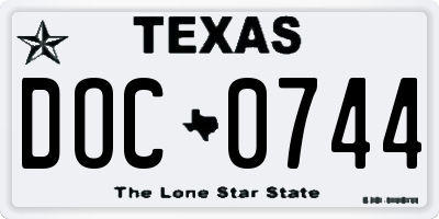TX license plate DOC0744