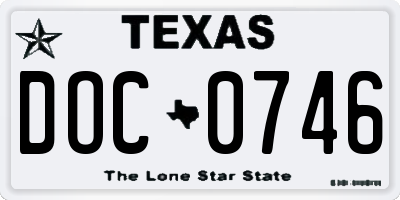 TX license plate DOC0746