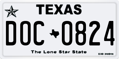 TX license plate DOC0824
