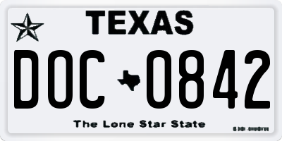 TX license plate DOC0842
