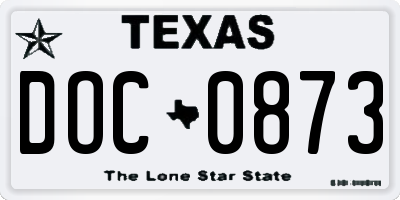 TX license plate DOC0873