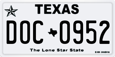 TX license plate DOC0952