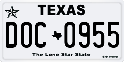 TX license plate DOC0955