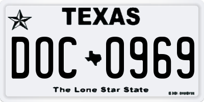 TX license plate DOC0969