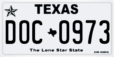 TX license plate DOC0973