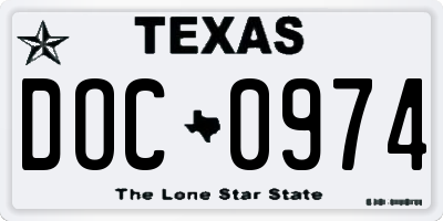 TX license plate DOC0974
