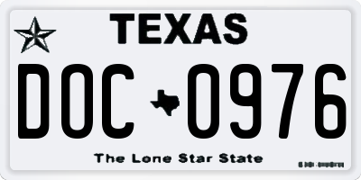 TX license plate DOC0976