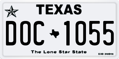 TX license plate DOC1055