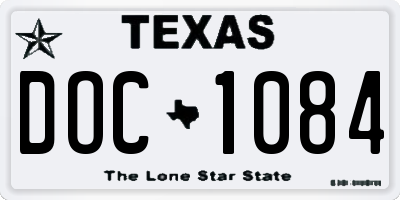TX license plate DOC1084
