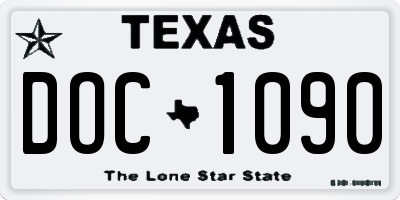 TX license plate DOC1090
