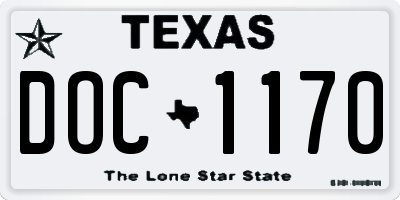 TX license plate DOC1170