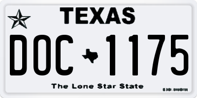 TX license plate DOC1175