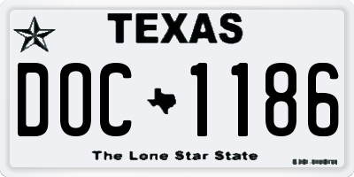 TX license plate DOC1186