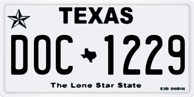 TX license plate DOC1229