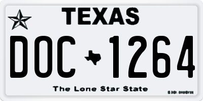 TX license plate DOC1264