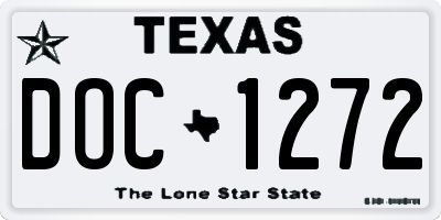 TX license plate DOC1272