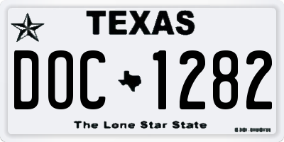 TX license plate DOC1282