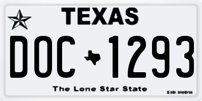TX license plate DOC1293