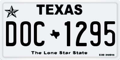 TX license plate DOC1295