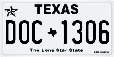 TX license plate DOC1306