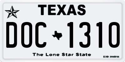 TX license plate DOC1310