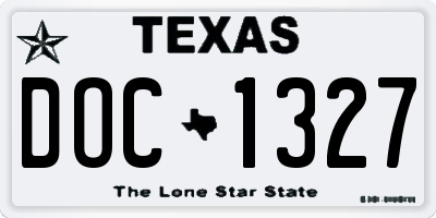 TX license plate DOC1327
