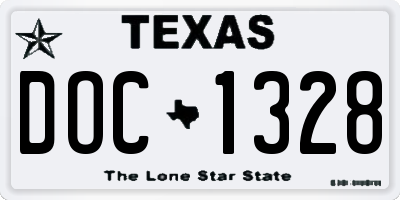 TX license plate DOC1328