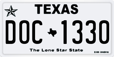 TX license plate DOC1330
