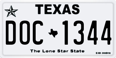 TX license plate DOC1344