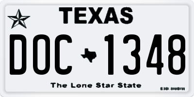 TX license plate DOC1348