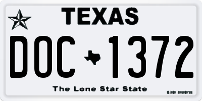 TX license plate DOC1372