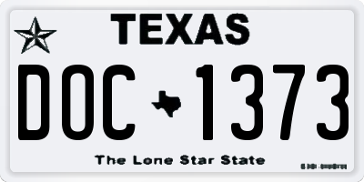 TX license plate DOC1373