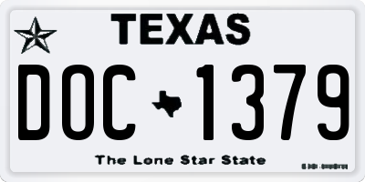 TX license plate DOC1379