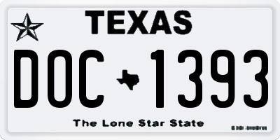 TX license plate DOC1393