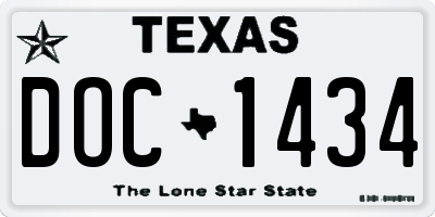 TX license plate DOC1434
