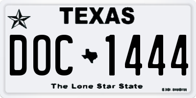 TX license plate DOC1444