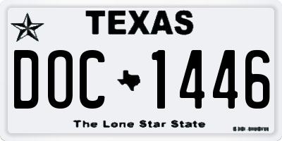 TX license plate DOC1446