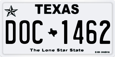 TX license plate DOC1462