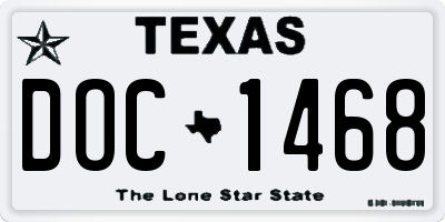 TX license plate DOC1468