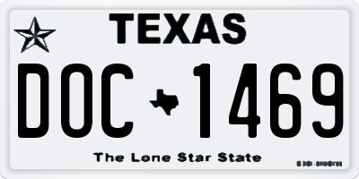 TX license plate DOC1469