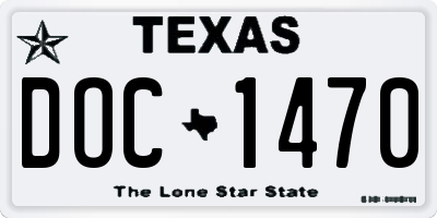 TX license plate DOC1470